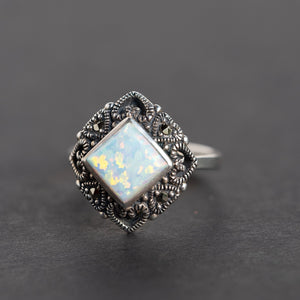 Art Deco style opal ring