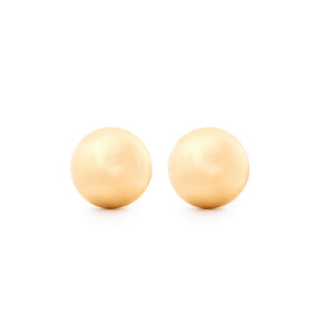 9ct gold button stud earrings