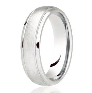 6mm Traditional Court Diamond Cut Mens Wedding Ring