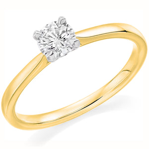 This Solitaire Engagement Ring has a 1.00ct Round Brilliant Cut centre diamond in a four claw setting. It is a true classic Engagement ring that will never date.  