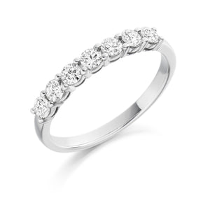 Platinum 0.5ct Round Brilliant Cut Diamond Vintage Eternity Ring