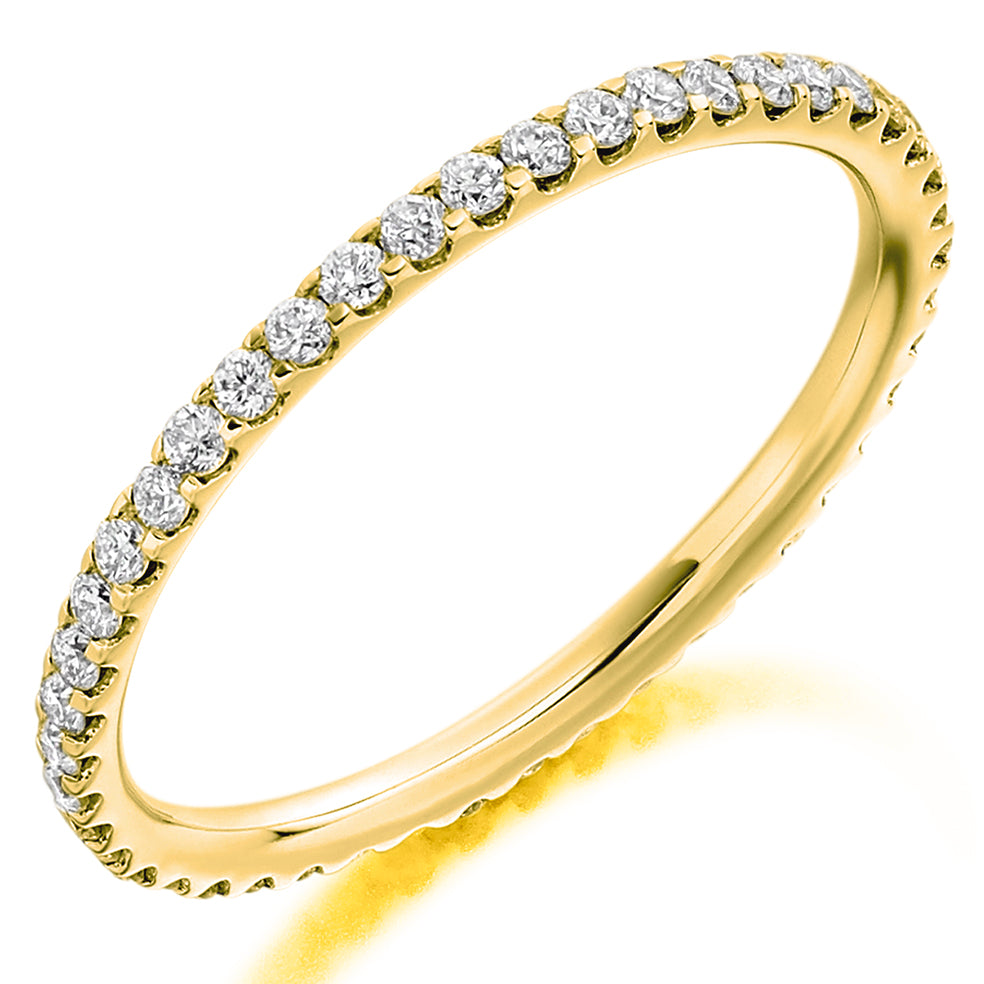 Round Brilliant Micro Claw Set Full Eternity Ring - 0.50ct