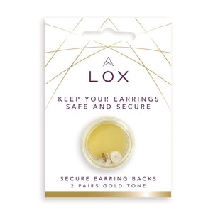 LOX Earring Backs - Gold Tone - 2 Pairs