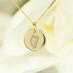 Solid Gold Harp Necklace