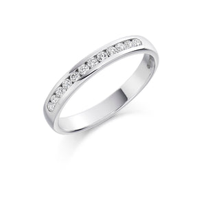Sterling Silver CZ Channel Set Ring