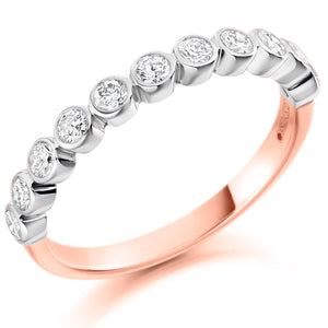 0.5ct Round Brilliant Cut Diamond Bezel Set Eternity Ring