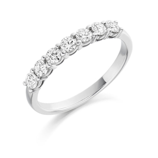 Sterling Silver 0.5ct Round Brilliant Cut CZ Ring