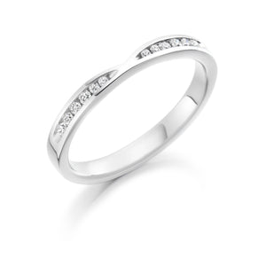 Diamond Wedding Ring with curve in the band- (Home Try-On)