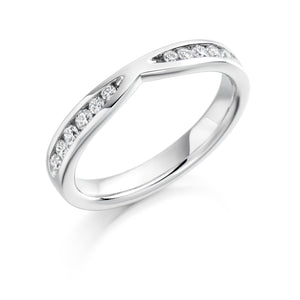 0.37ct Round Brilliant Cut Diamond Curved Eternity Ring