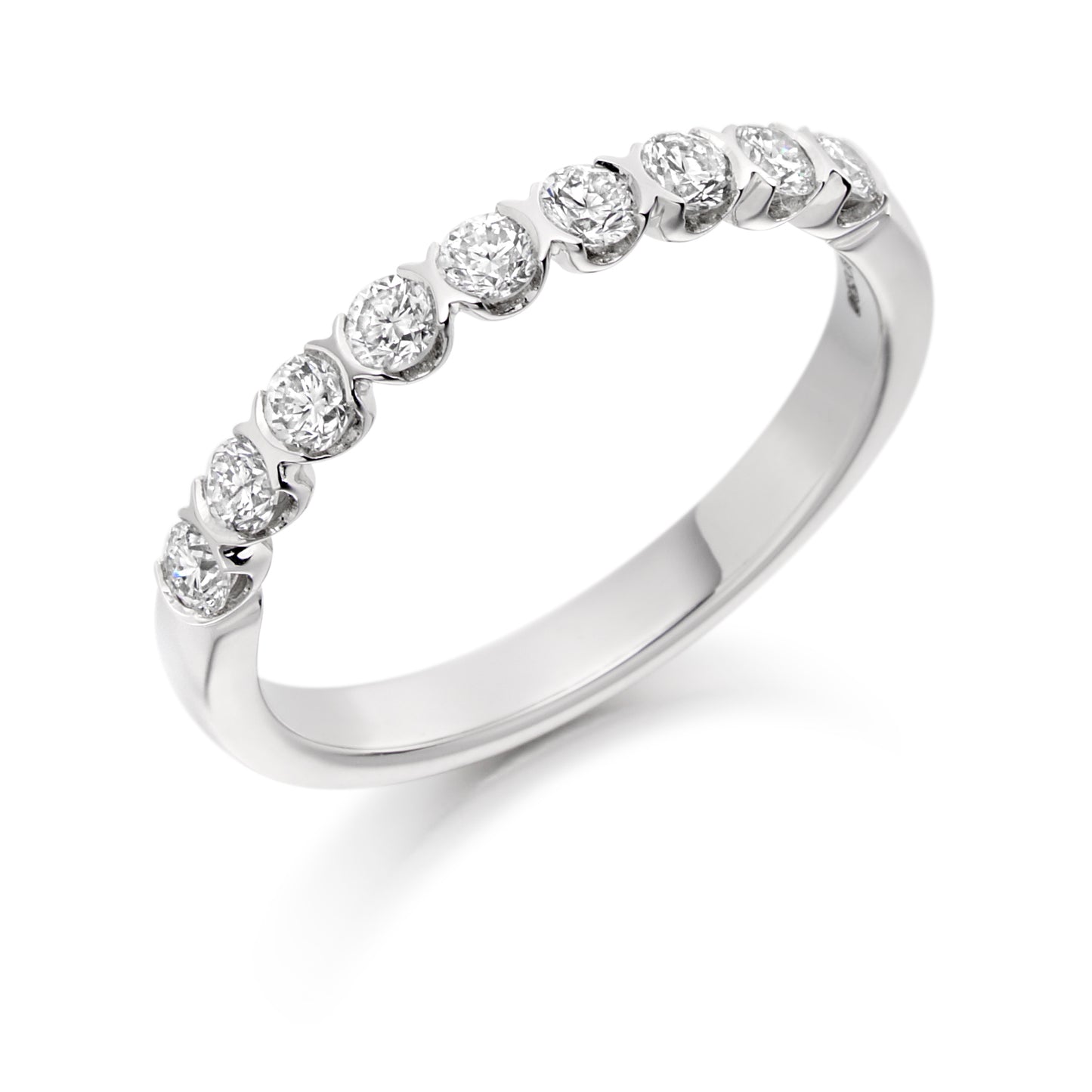 Sterling Silver Bar Set Ring - 0.50ct