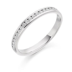 0.25ct Round Brilliant Cut Diamond in a Channel Setting Ring