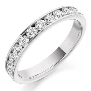 0.75ct Round Brilliant Cut Diamond in a Channel Setting Ring