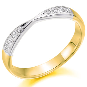 Round Brilliant Diamond Twist Wedding Ring