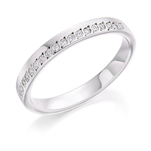 Sterling Silver ring with Offset CZ
