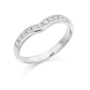 0.30ct Round Brilliant Cut Diamonds Curved Shaped Eternity Ring