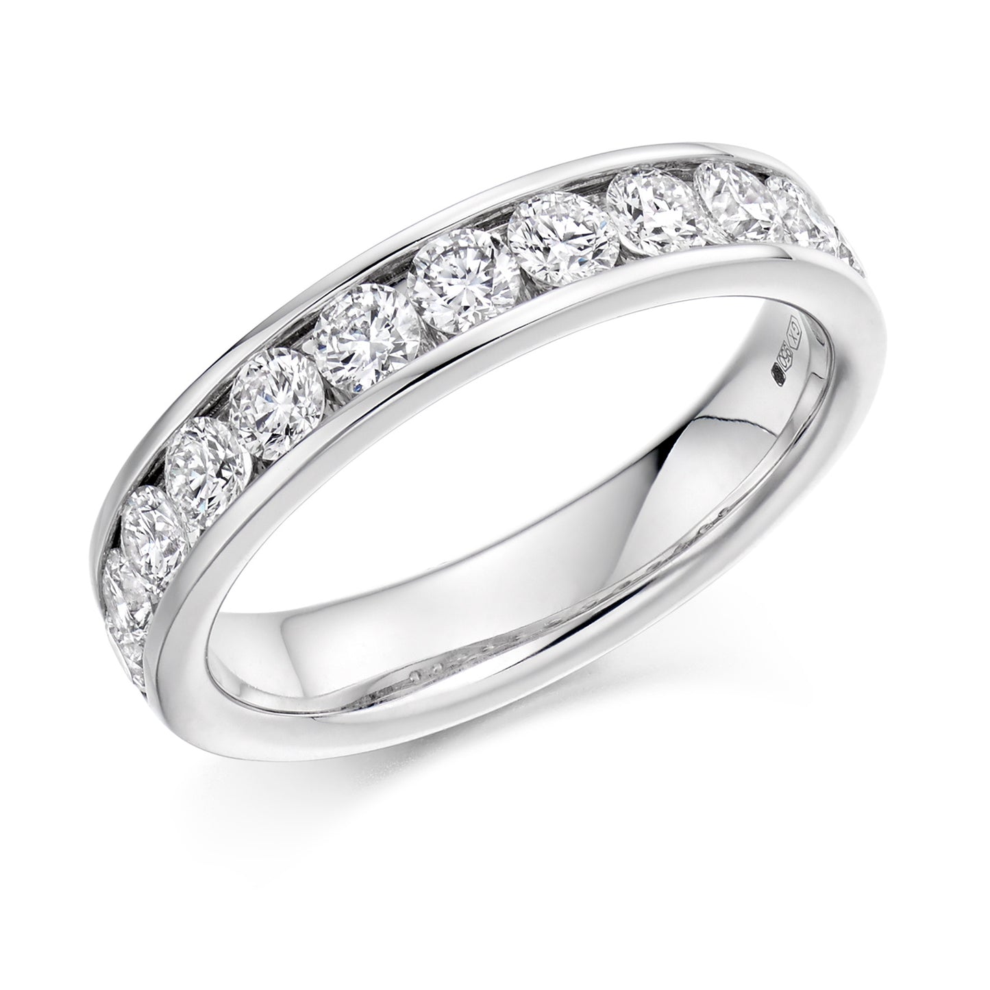 1ct Round Brilliant Cut Diamonds Channel Set Eternity Ring