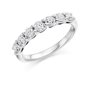 0.75ct Round Brilliant Cut Diamond Wedding Ring - (Home Try-On)