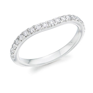 0.35ct Round Brilliant Cut Diamonds Curved band Ring