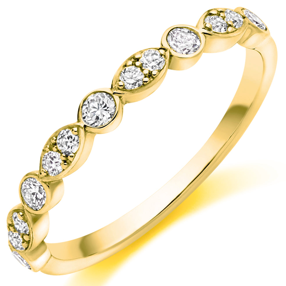 Round Brilliant Cut Half Eternity Ring - 0.35ct