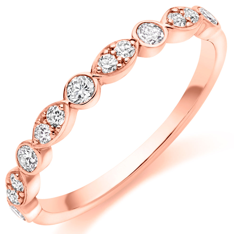 Round Brilliant Cut Half Eternity Ring - 0.35ct