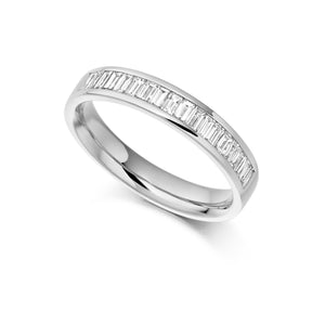 Sterling Silver and CZ ring - Baguette Cut Diamond Channel Set