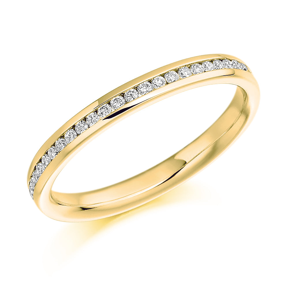 Round Diamond Channel Eternity Band