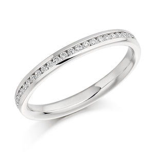 Sterling Silver Ring with a Channel Setting
