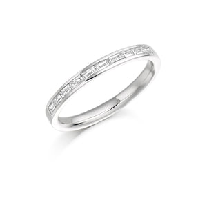 Sterling Silver Baguette Cut Cubic Zirconia Ring