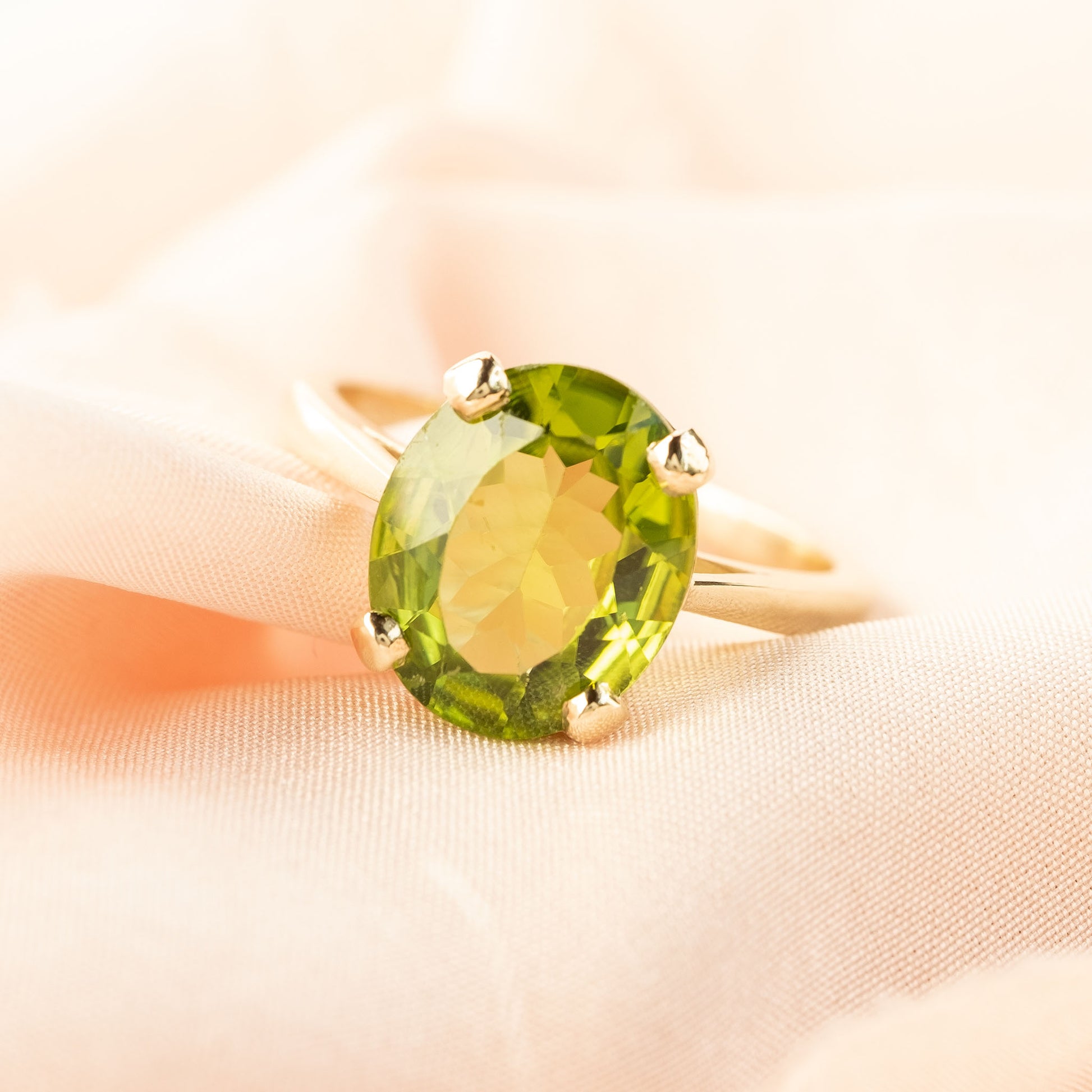 Peridot birthstone ring