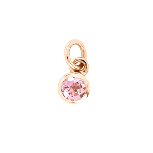 9ct Rose Gold Pink Tourmaline Birthstone Charm
