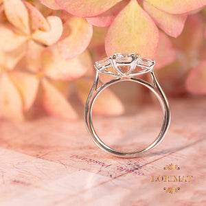Cushion Cut Three Stone Diamond Engagement Ring - Total diamond weight 1.80ct  Centre Stone: 0.90ct   Each Side 0.45ct  Total Diamond weight 1.80ct  This ring is also available with Lab Grown Diamonds - contact us for further information.