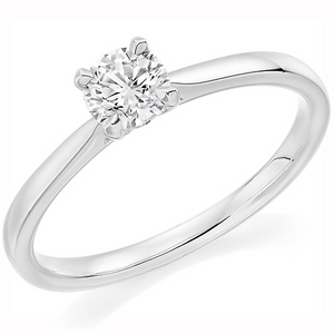 1.00ct Solitaire Engagement Ring with Plain Shoulders - Home Try-On (€9,995)