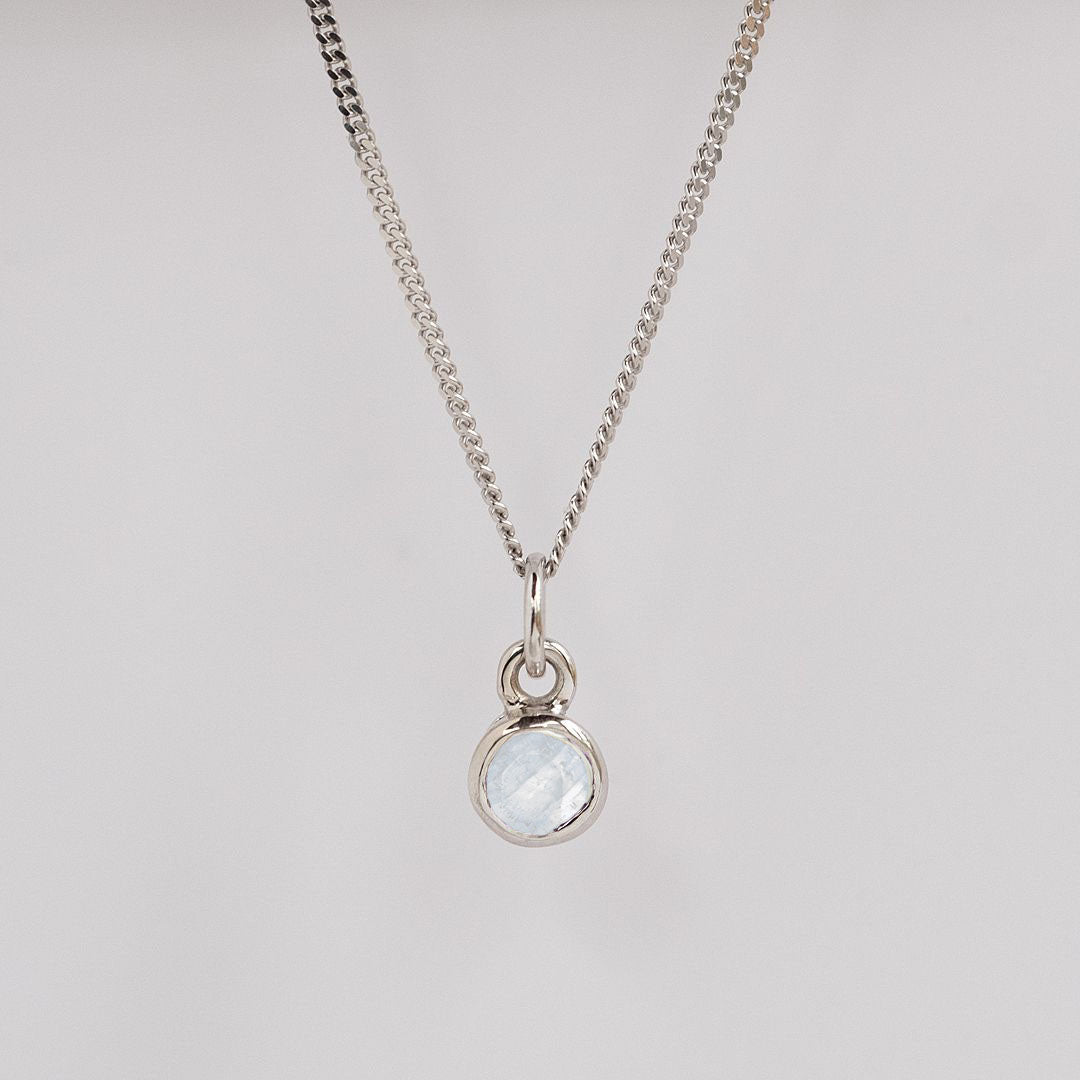 Moonstone Birthstone Charm on a Chain