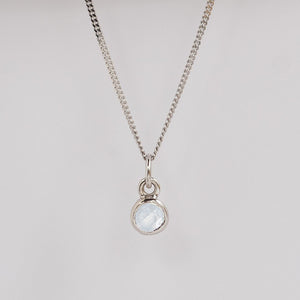 Moonstone Birthstone Charm on a Chain