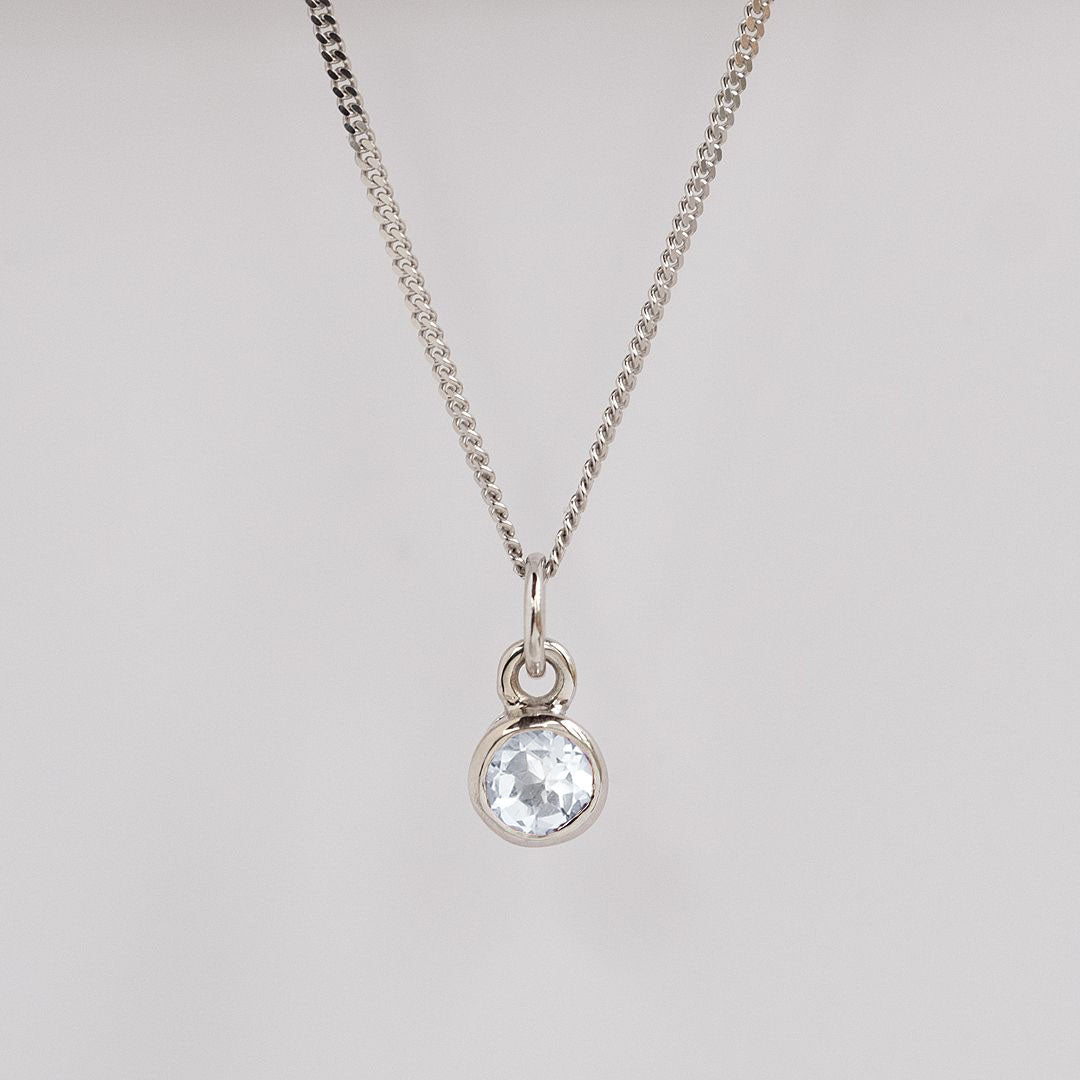 9ct Birthstone - April (White Topaz) - Available in Yellow, Rose or White Gold