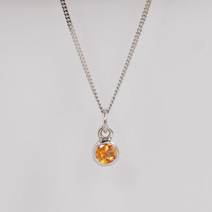 Yellow Topaz Birthstone on a Chain